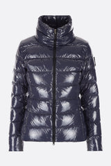 SHINY QUILTED NYLON DOWN JACKET