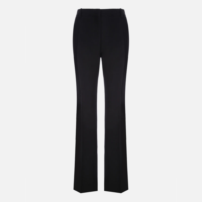 CREPE COUTURE SLIM-FIT FLARED PANTS