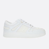 HAWAII/F SMOOTH LEATHER AND CANVAS SNEAKERS
