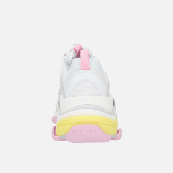 TRIPLE S FAUX LEATHER AND MESH SNEAKERS