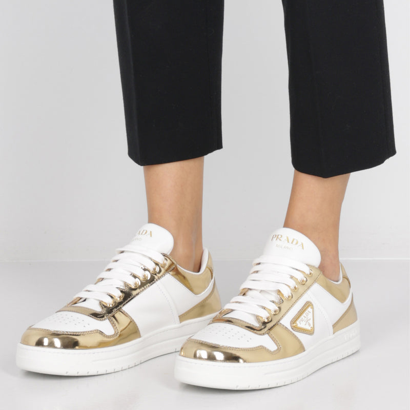 Prada Downtown leather sneakers - White