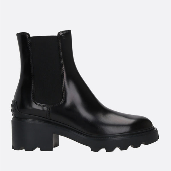 SHINY LEATHER CHELSEA BOOTS