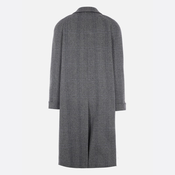 SINGLE-BREASTED WOOL AND CASHMERE BLEND COAT