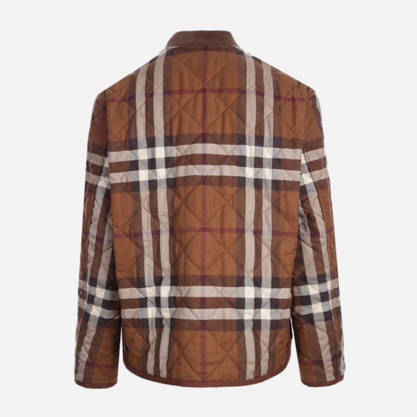 PADDED JACKET IN CHECK QUILTED COTTON