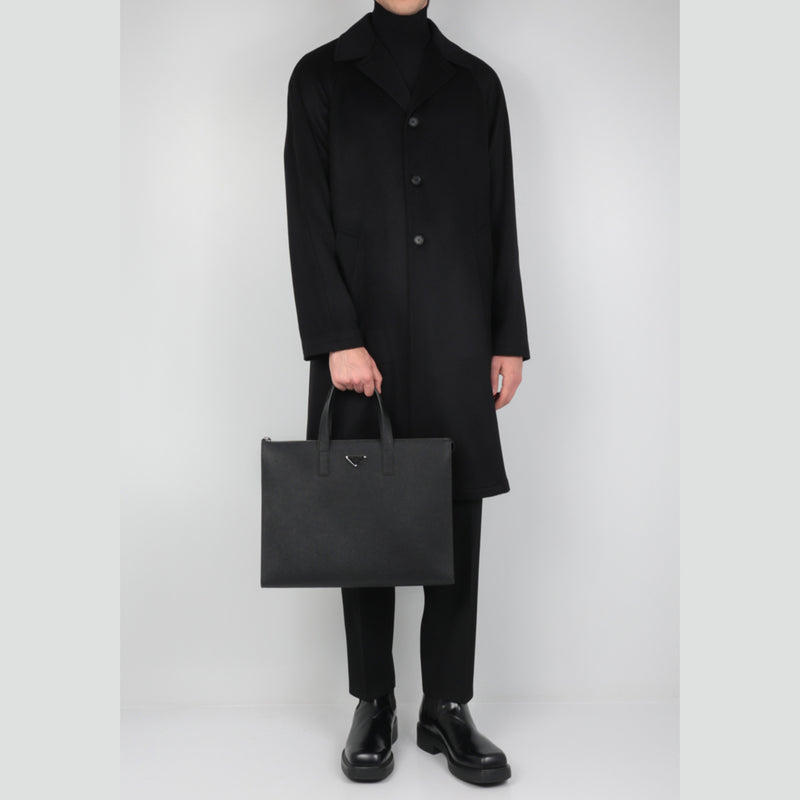 SINGLE-BREASTED CASHMERE COAT