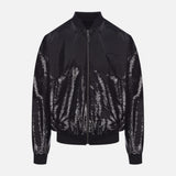 SEQUINNED FABRIC BOMBER JACKET