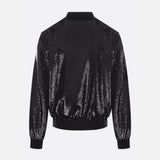SEQUINNED FABRIC BOMBER JACKET