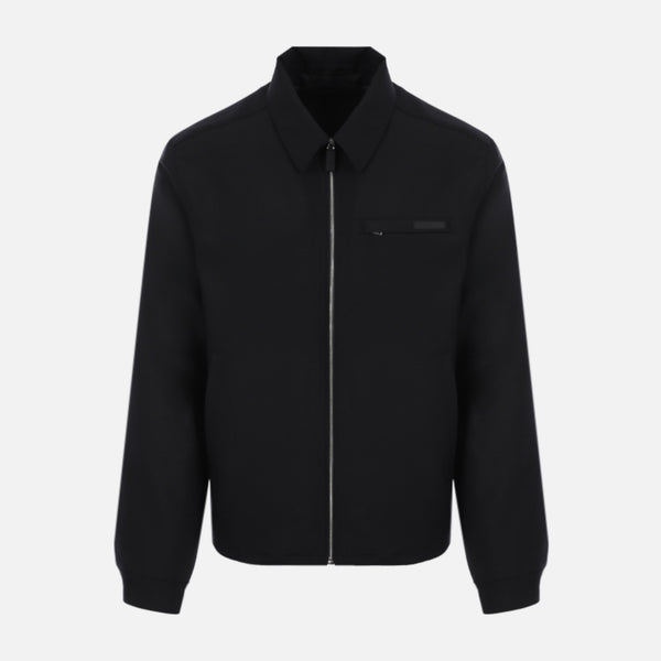 FULL-ZIP MOHAIR WOOL BLEND JACKET