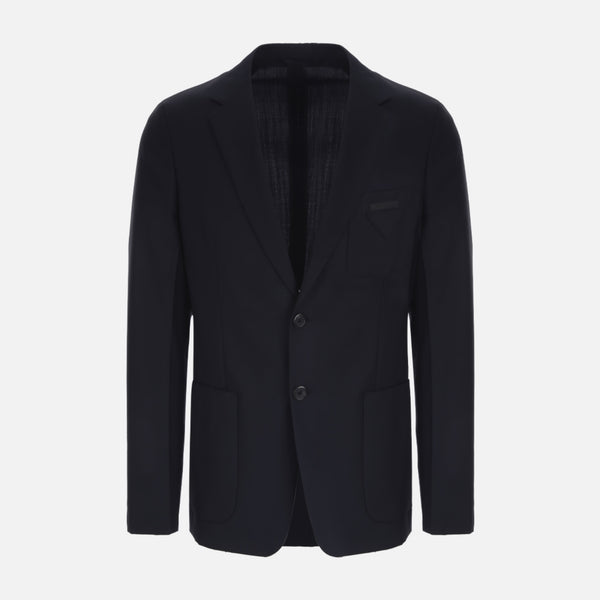 WOOL MOHAIR BLEND SINGLE-BREASTED JACKET