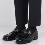BRUSHED LEATHER LOAFERS