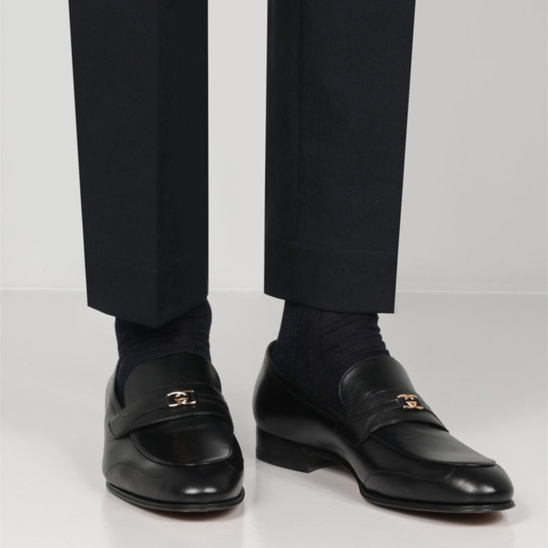 INTERLOCKING G-DETAILED SMOOTH LEATHER LOAFERS
