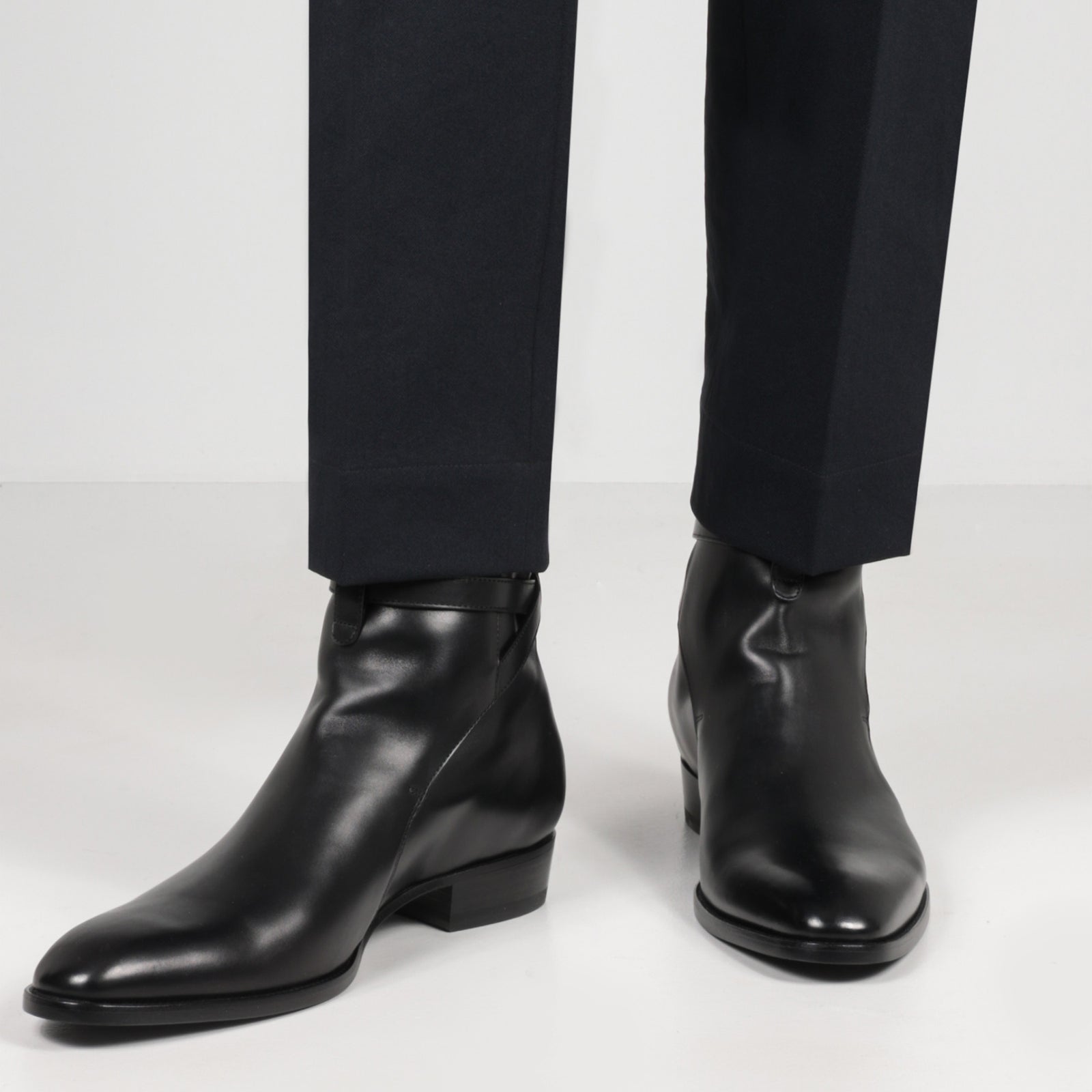 Saint Laurent WYATT JODHPUR SMOOTH LEATHER ANKLE BOOTS