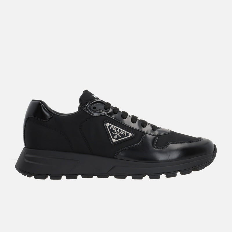 PRADA PRADA PRAX 01 SNEAKERS IN RE-NYLON AND BRUSHED LEATHER