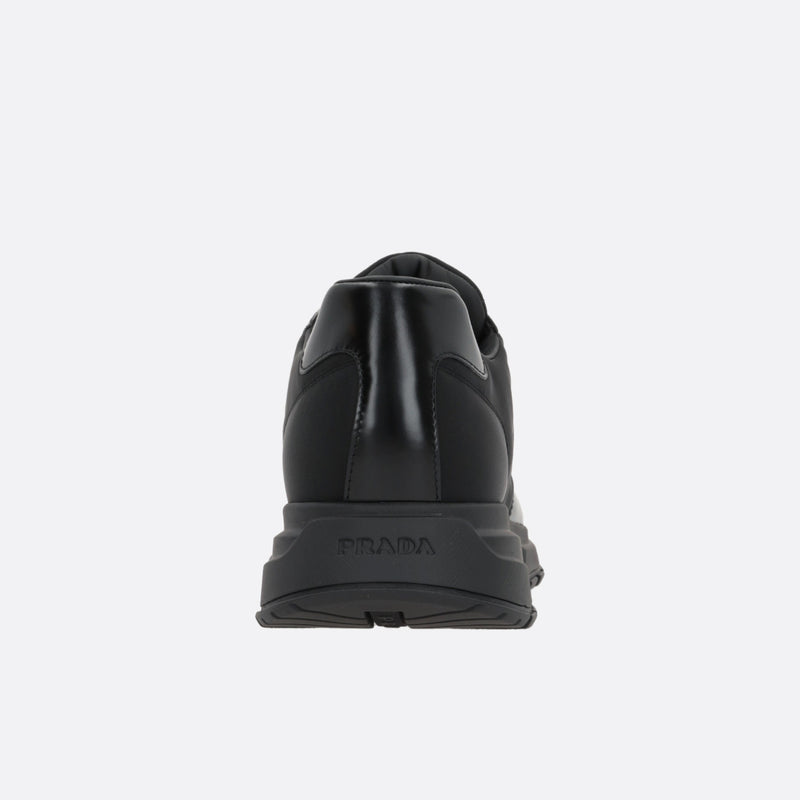 PRADA PRAX 01 SNEAKERS IN RE-NYLON AND BRUSHED LEATHER
