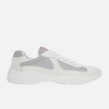 PRADA AMERICA'S CUP SMOOTH LEATHER AND MESH SNEAKERS